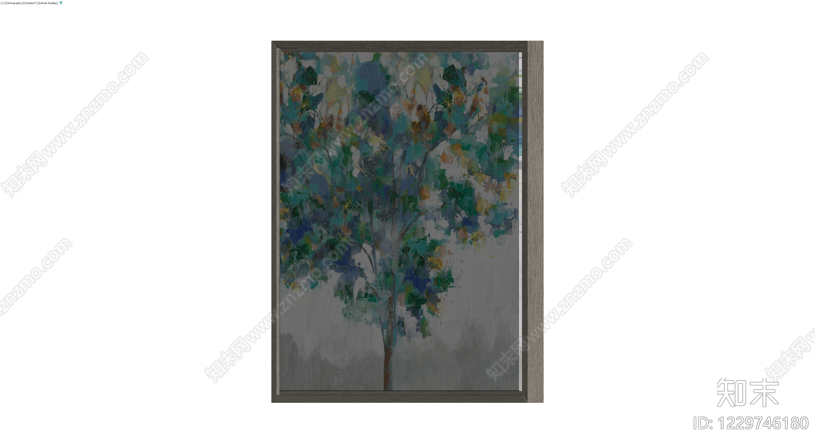 带框抽象风景挂画3D模型下载【ID:1229746180】