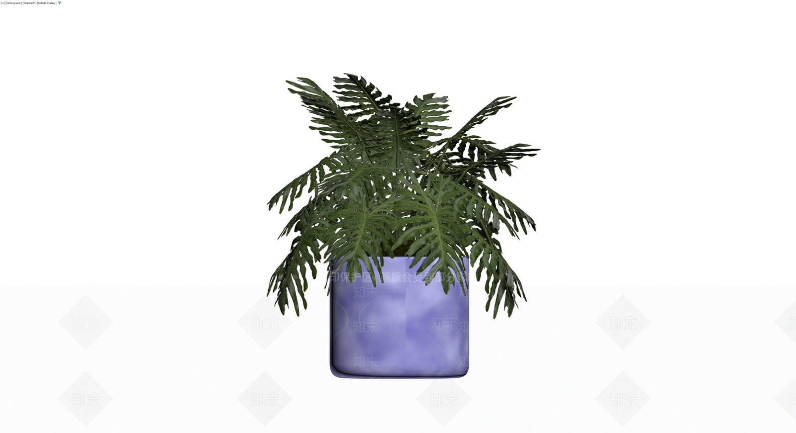 紫色花盆绿植盆栽3D模型下载【ID:1230115637】