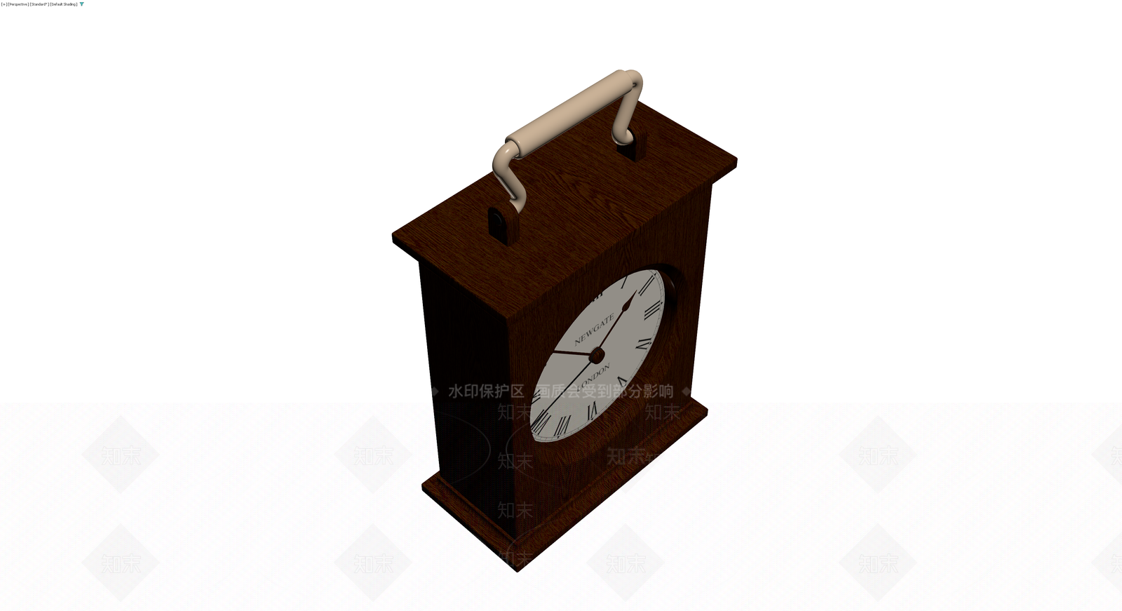 木质提手座钟3D模型下载【ID:1230137015】