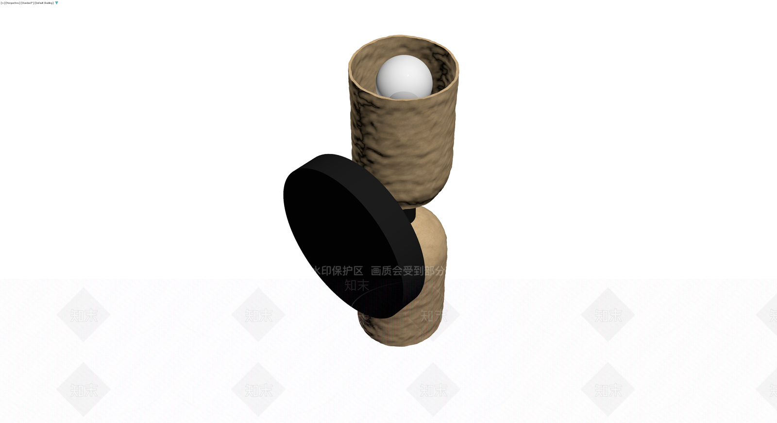 双头石纹壁灯3D模型下载【ID:1229962074】