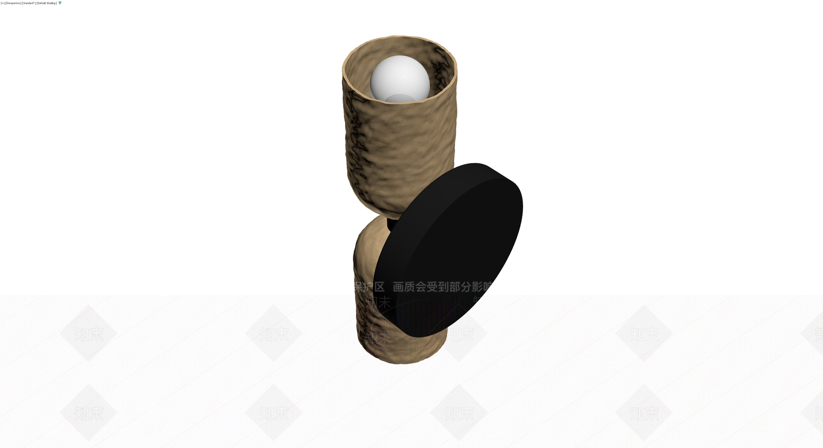 双头石纹壁灯3D模型下载【ID:1229962074】