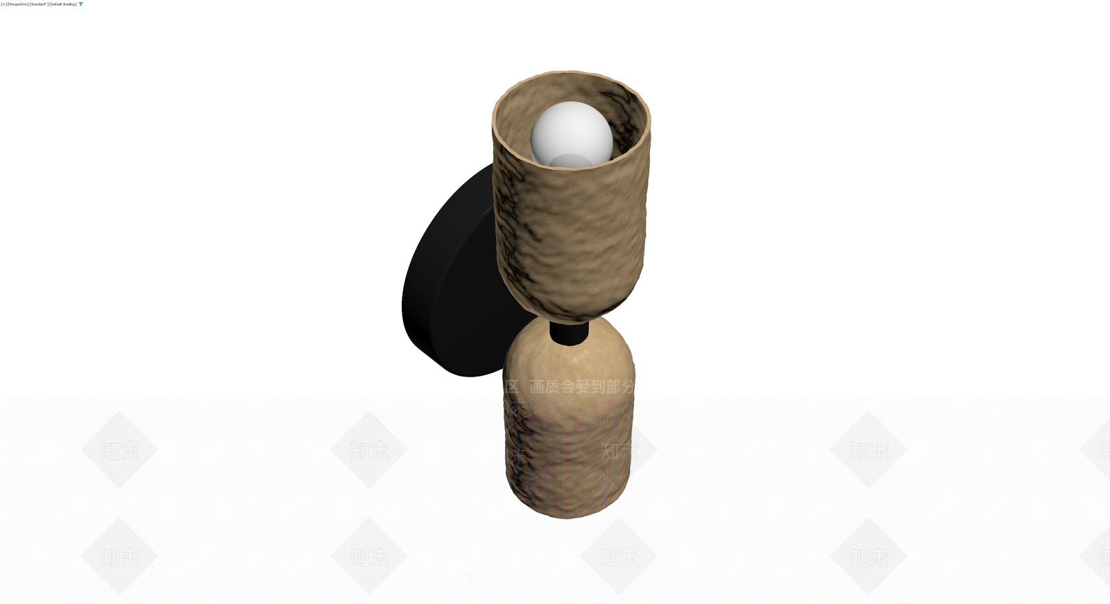 双头石纹壁灯3D模型下载【ID:1229962074】