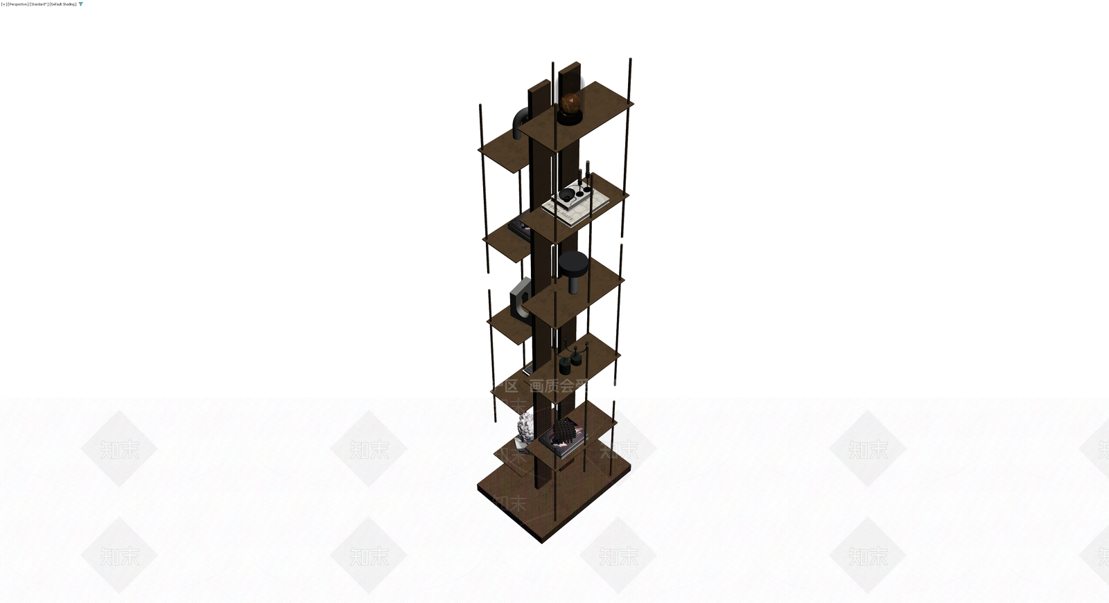 现代风格陈列置物架3D模型下载【ID:1229630872】