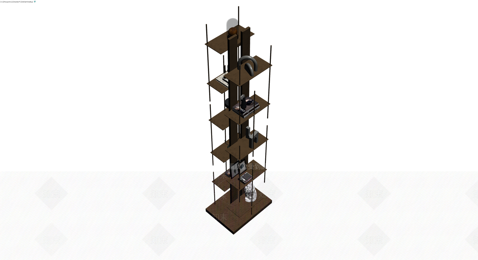 现代风格陈列置物架3D模型下载【ID:1229630872】