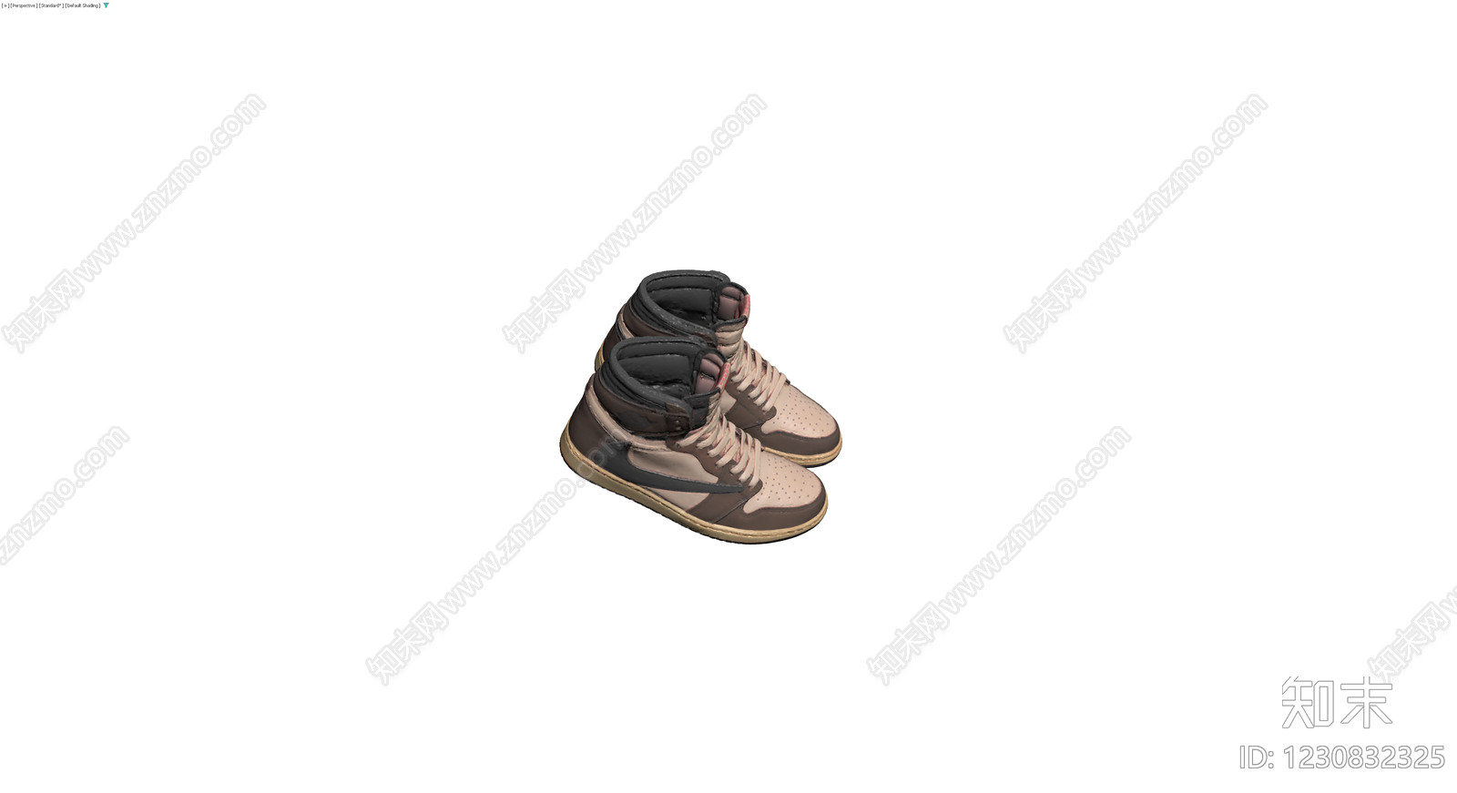 高帮运动鞋3D模型下载【ID:1230832325】