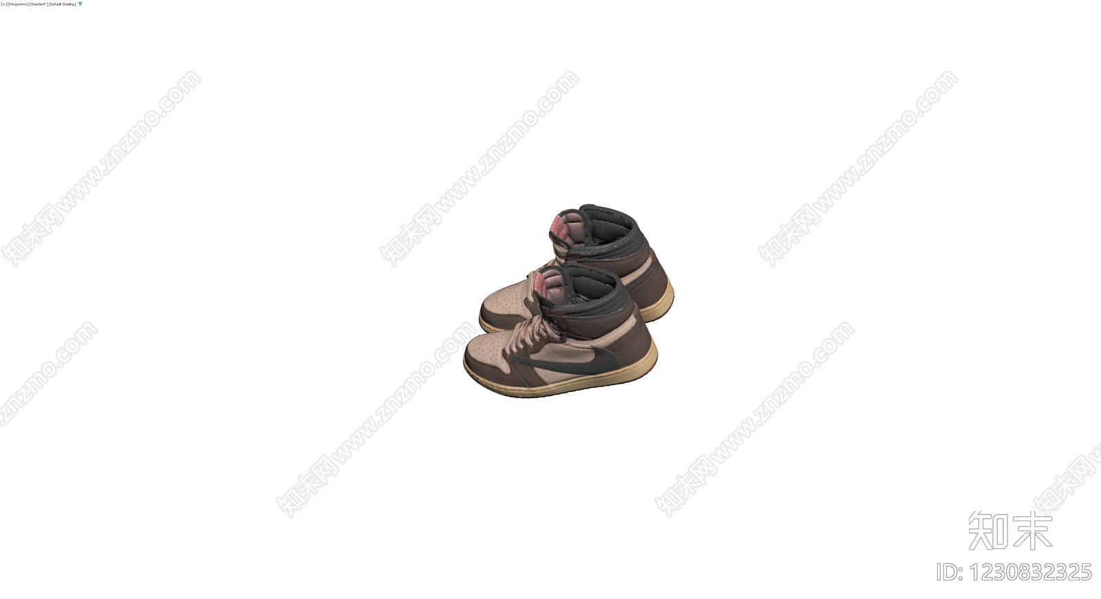 高帮运动鞋3D模型下载【ID:1230832325】