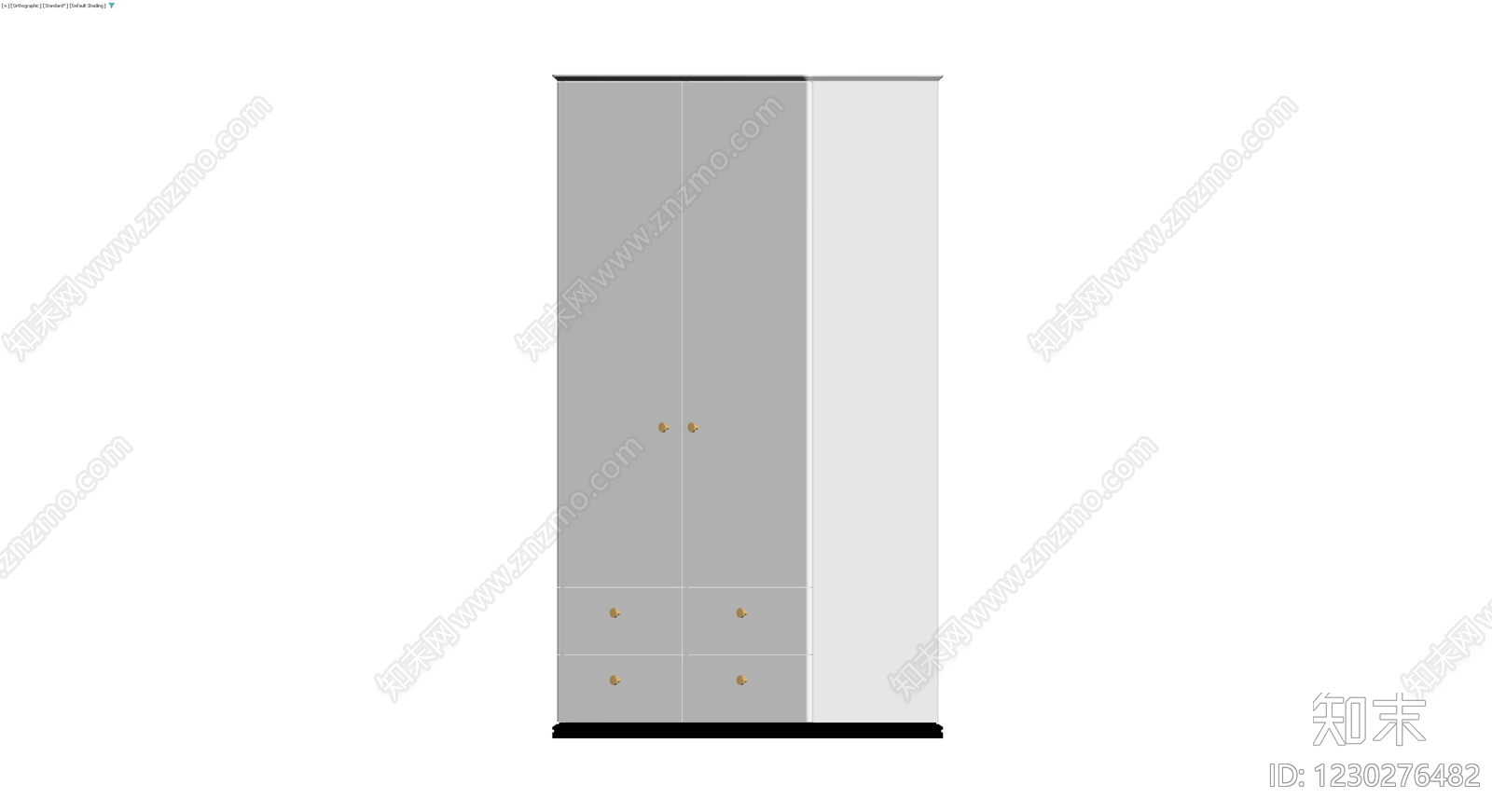 双门四斗储物柜3D模型下载【ID:1230276482】