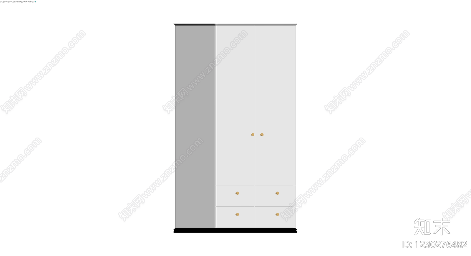 双门四斗储物柜3D模型下载【ID:1230276482】