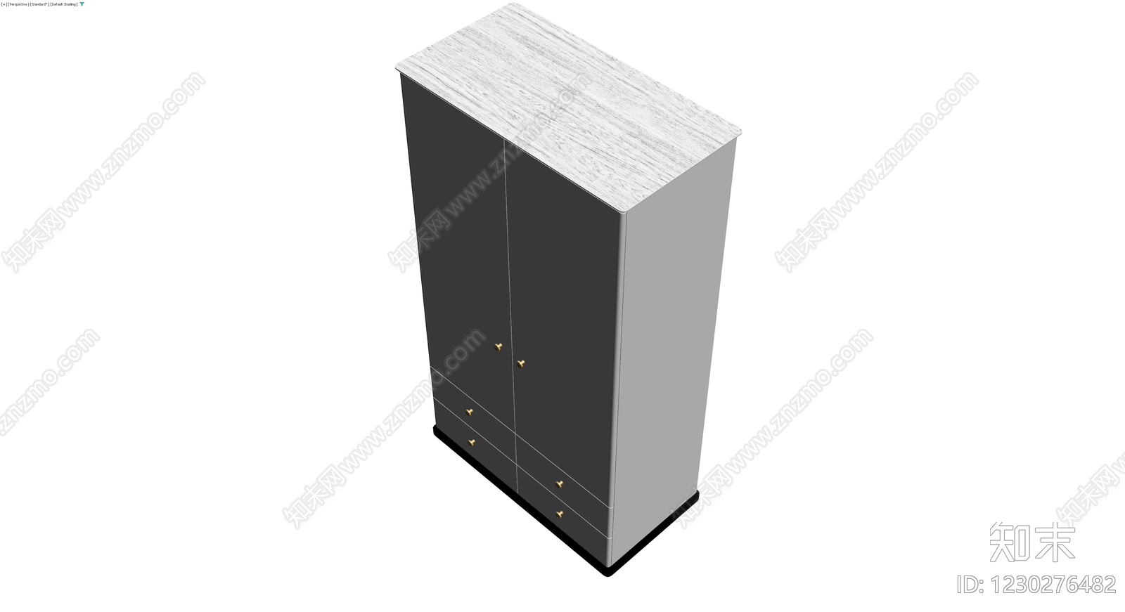 双门四斗储物柜3D模型下载【ID:1230276482】