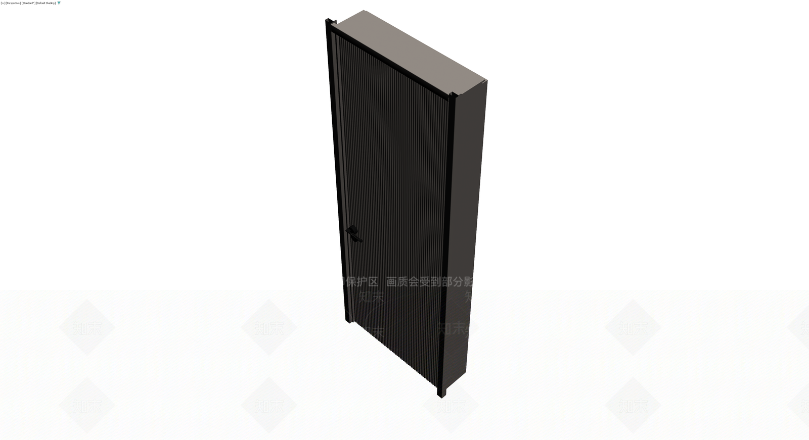 黑色竖纹金属门3D模型下载【ID:1230787870】