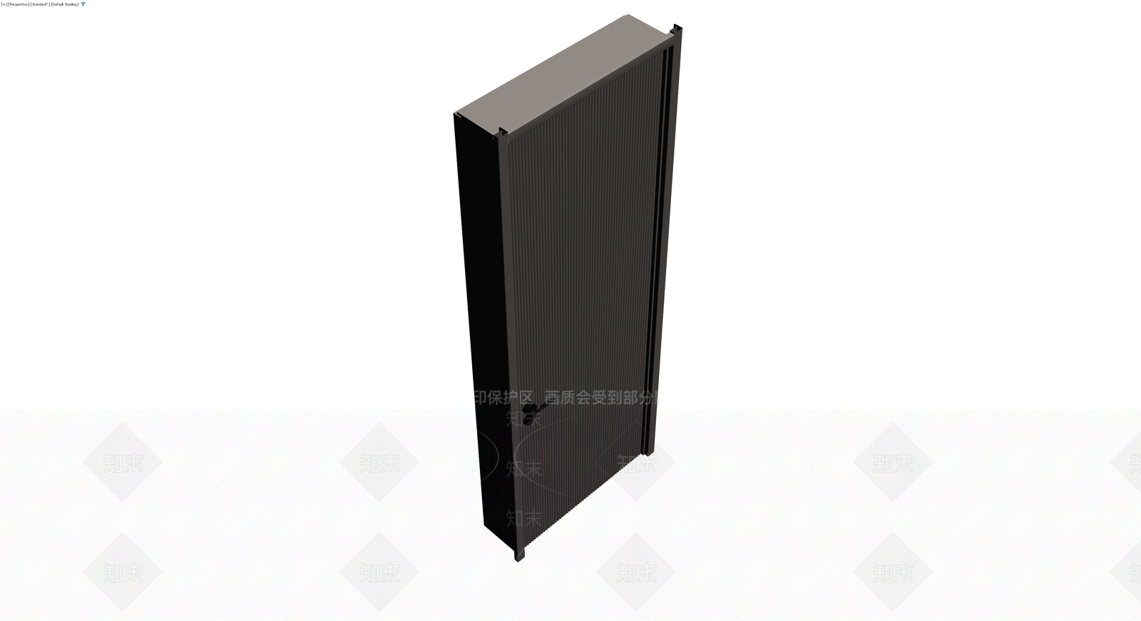 黑色竖纹金属门3D模型下载【ID:1230787870】