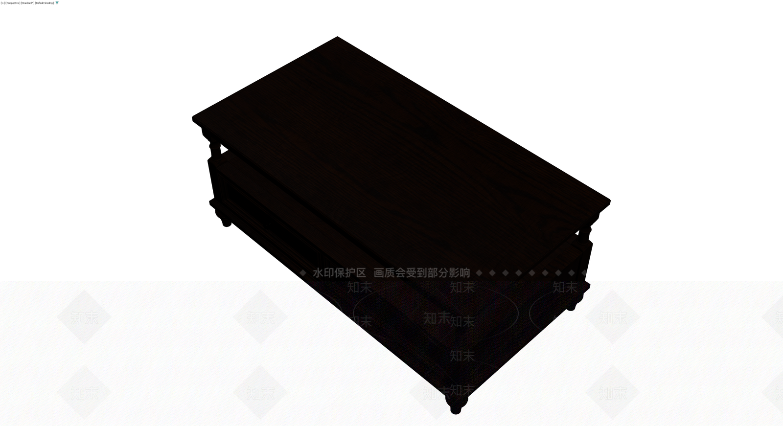 深色木质茶几3D模型下载【ID:1229962401】