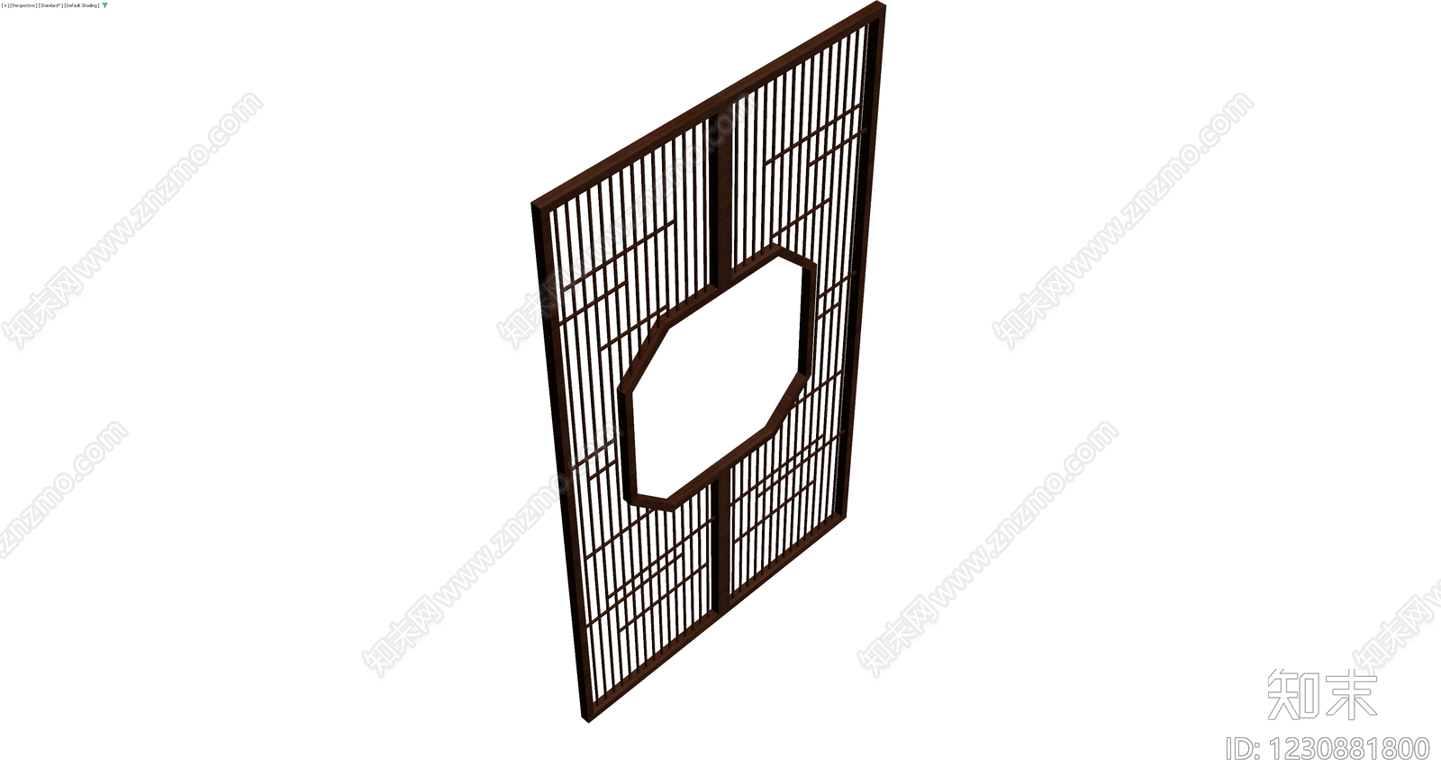中式八边形镂空隔断3D模型下载【ID:1230881800】