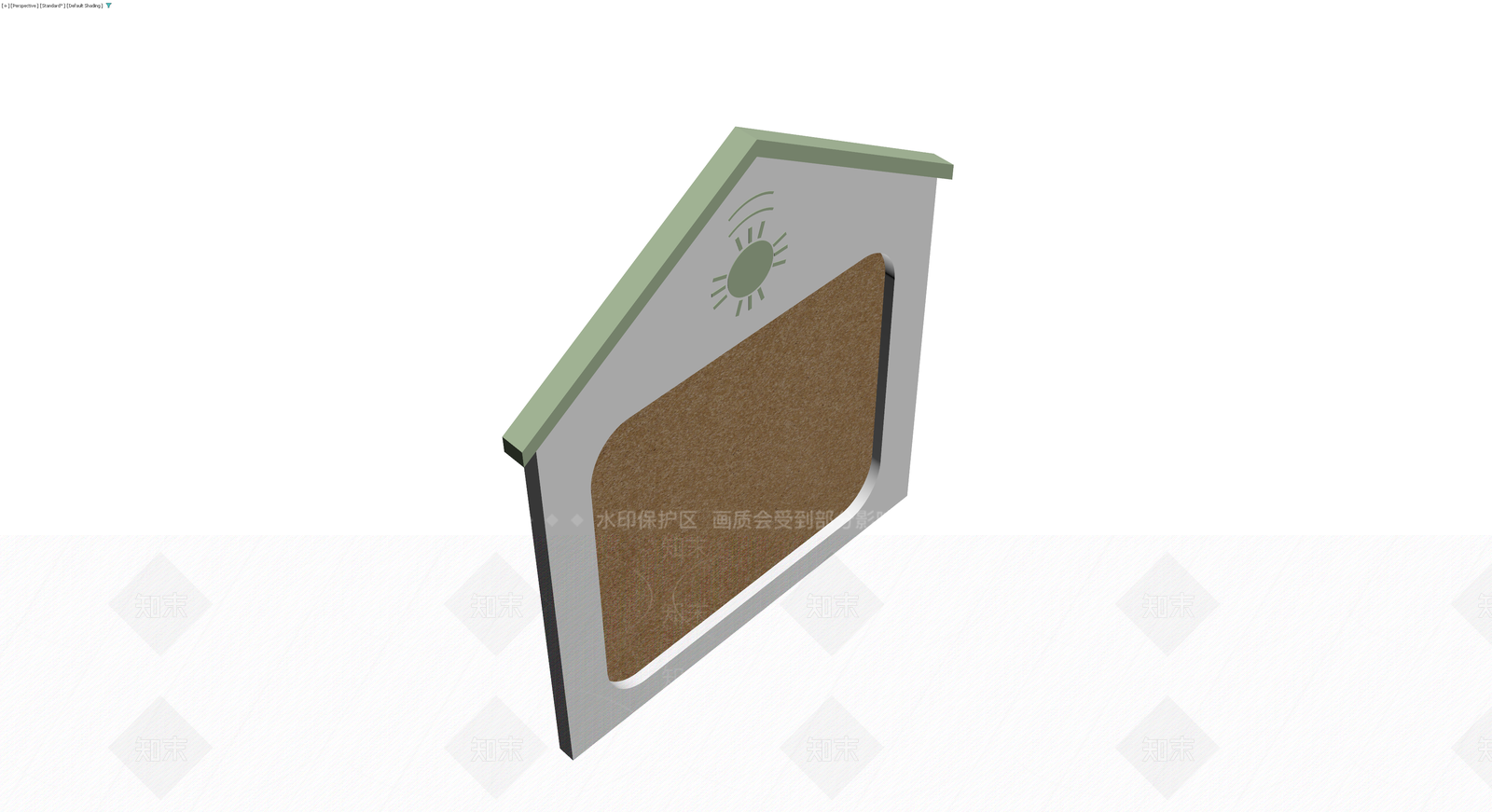 太阳能软木板装饰牌3D模型下载【ID:1230536885】