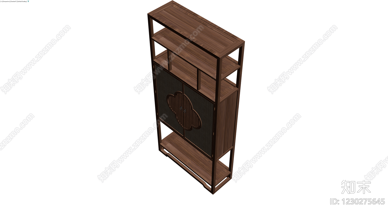 新中式木质镂空隔断柜3D模型下载【ID:1230275645】