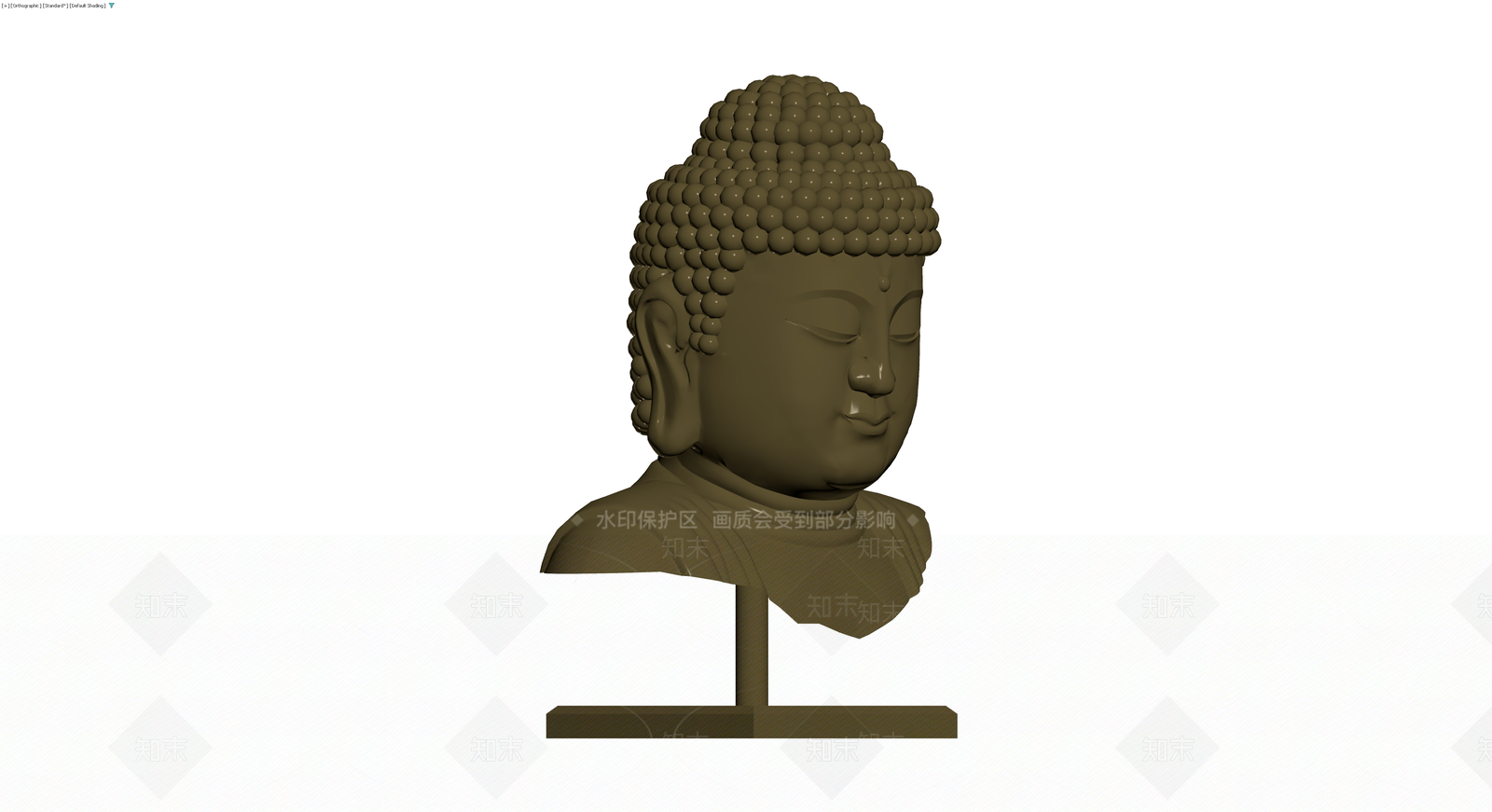 佛像半身雕塑3D模型下载【ID:1230556178】