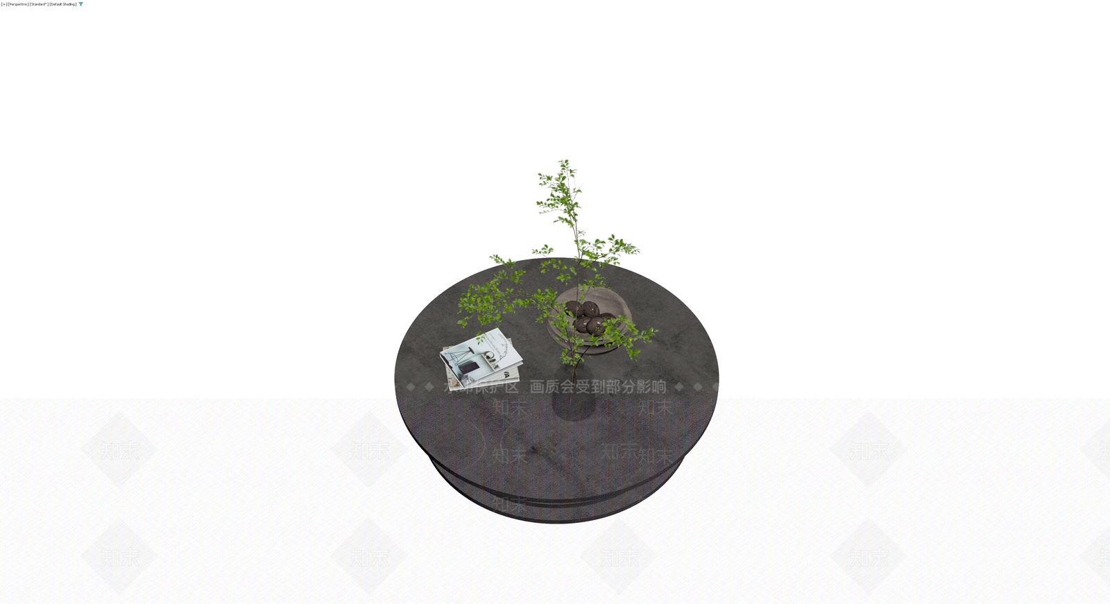 圆形茶几组合模型3D模型下载【ID:1229847047】
