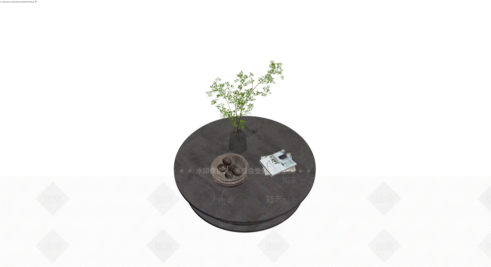 圆形茶几组合模型3D模型下载【ID:1229847047】