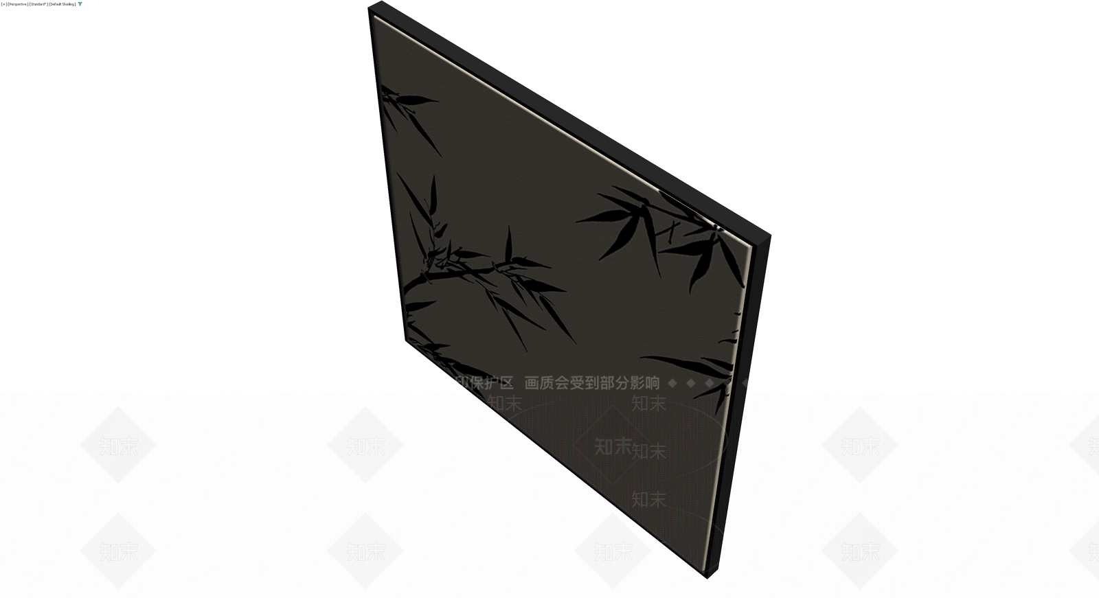 中式竹影挂画3D模型下载【ID:1230623184】