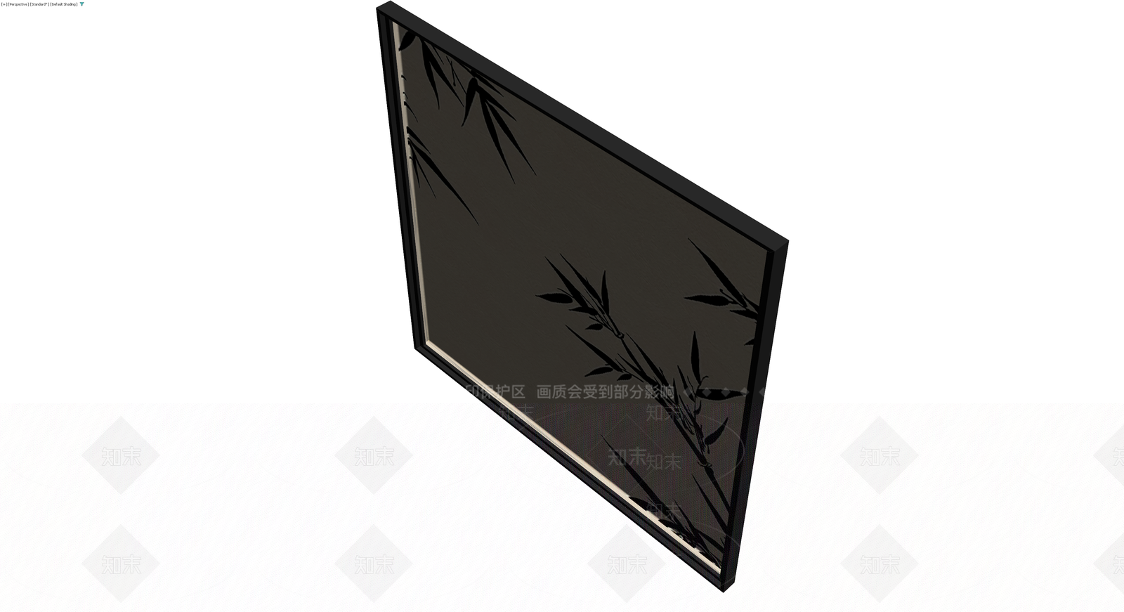 中式竹影挂画3D模型下载【ID:1230623184】