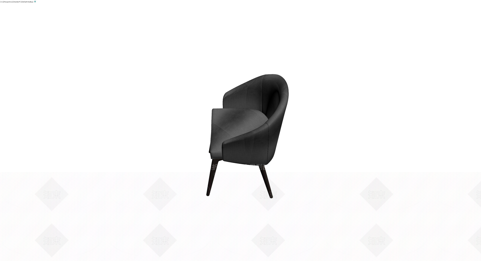 深灰色布艺软包餐椅3D模型下载【ID:1230394802】