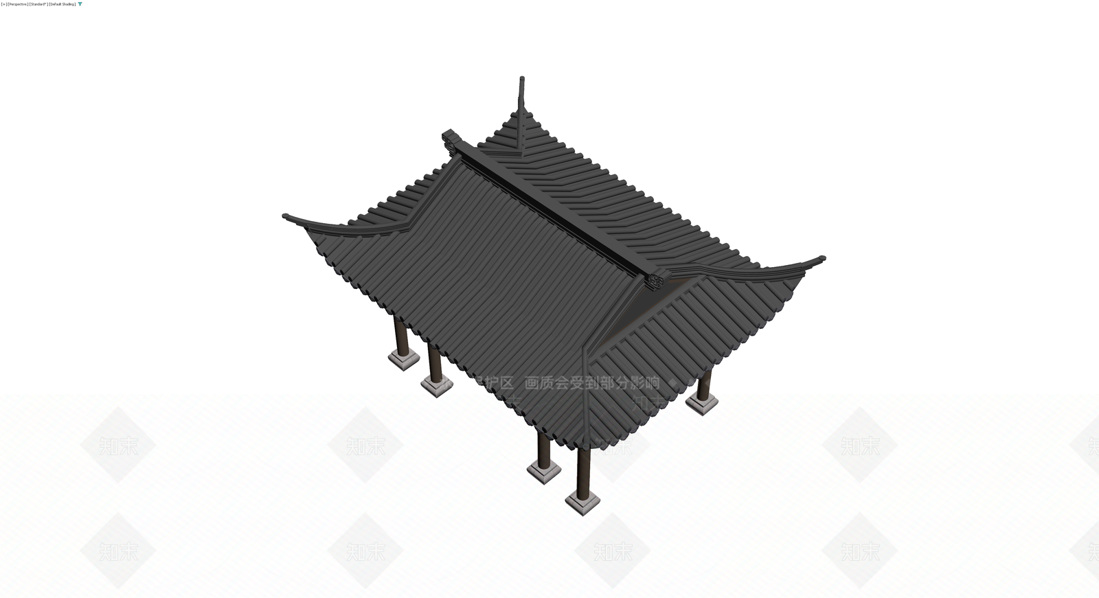 中式凉亭建筑模型3D模型下载【ID:1229640855】
