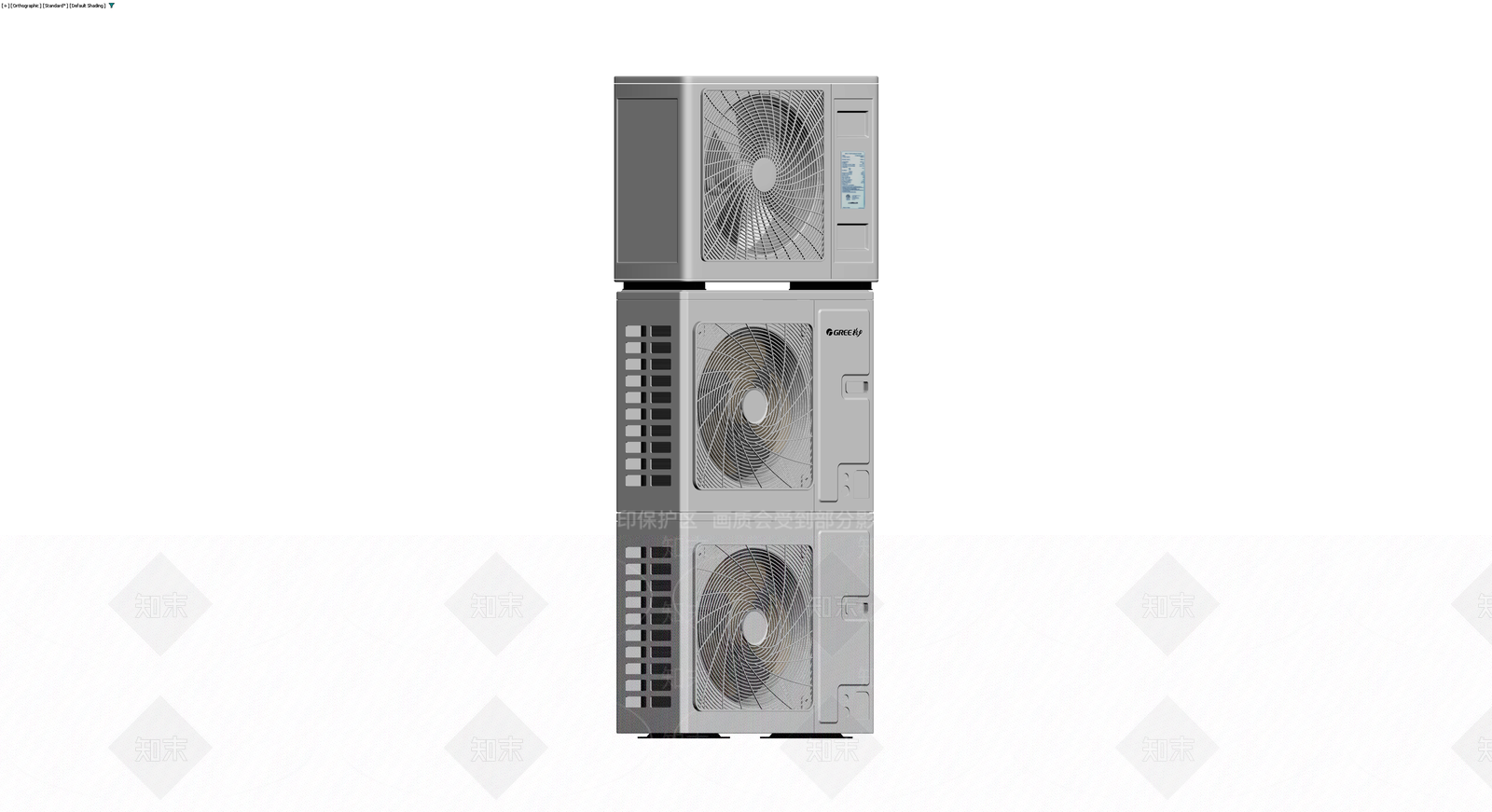 格力品牌商用空调外机3D模型下载【ID:1230755826】