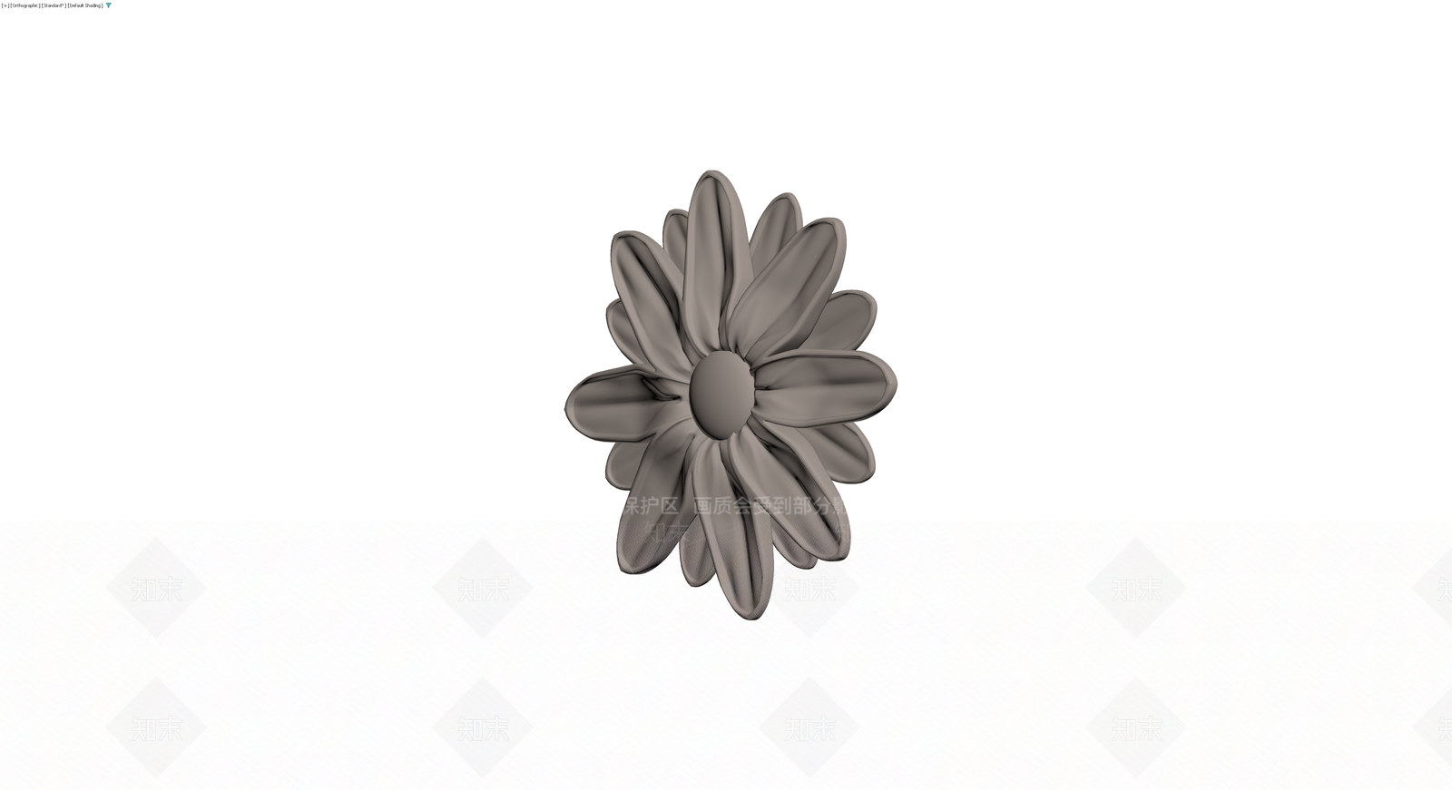 灰色单朵花卉模型3D模型下载【ID:1230338339】