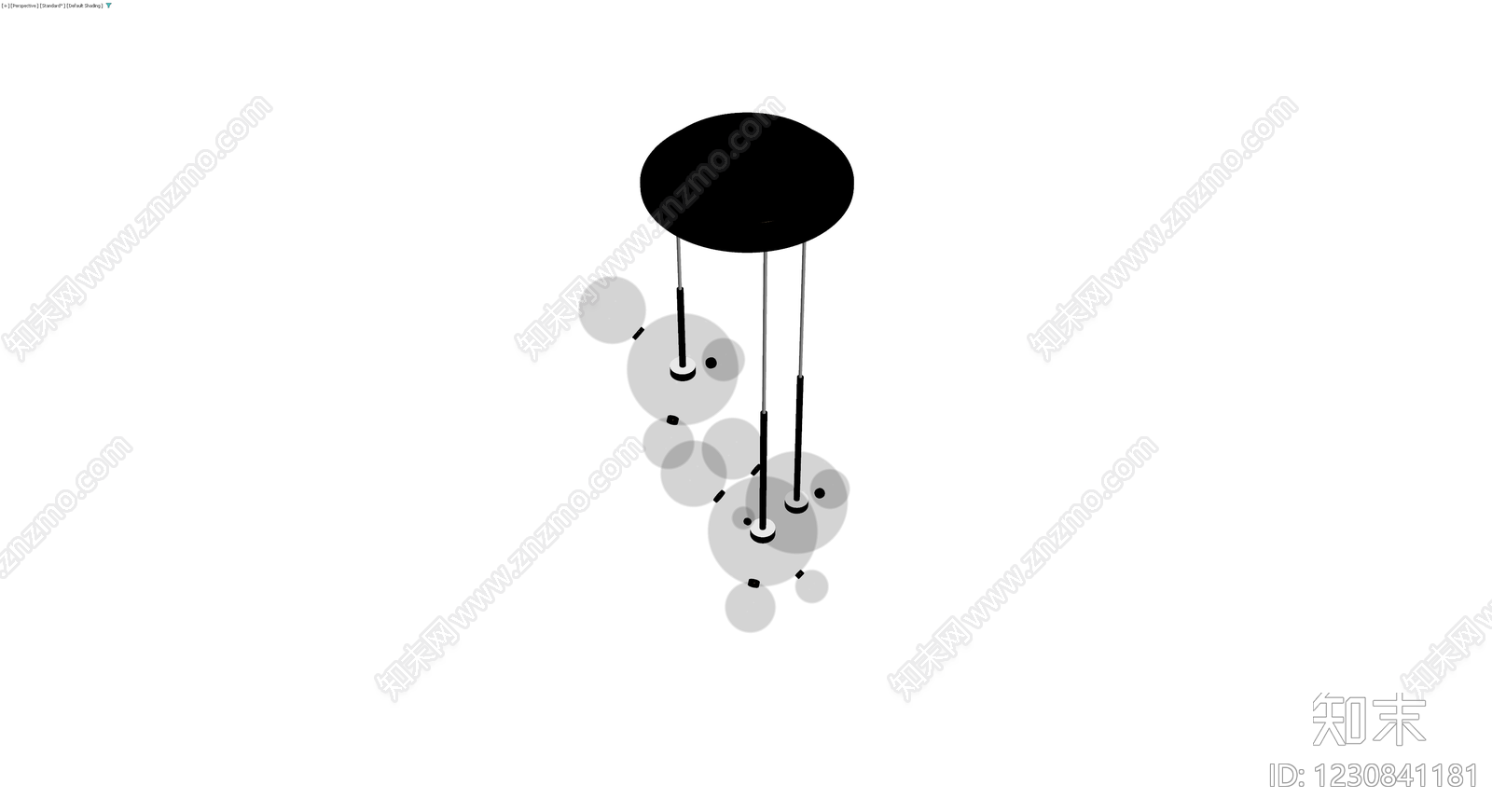 现代风格吊灯组合3D模型下载【ID:1230841181】