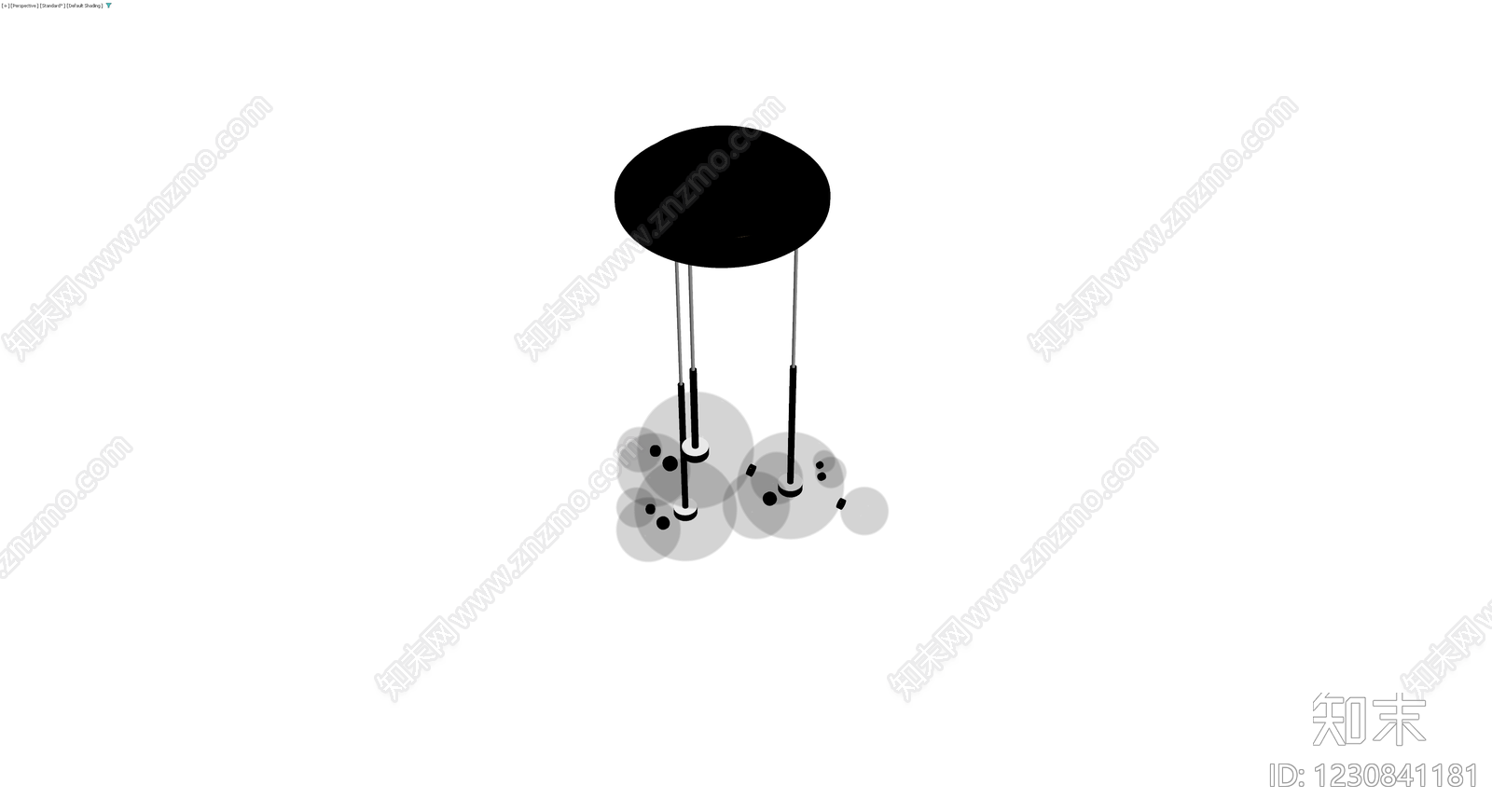 现代风格吊灯组合3D模型下载【ID:1230841181】