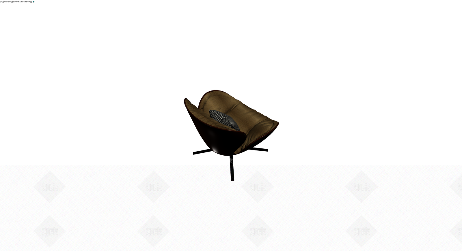 深褐色旋转休闲椅3D模型下载【ID:1230160891】