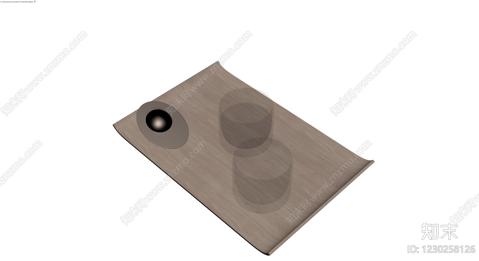 木纹造型托盘3D模型下载【ID:1230258126】