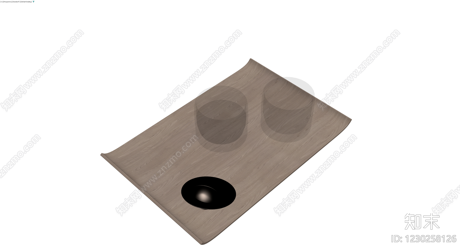 木纹造型托盘3D模型下载【ID:1230258126】