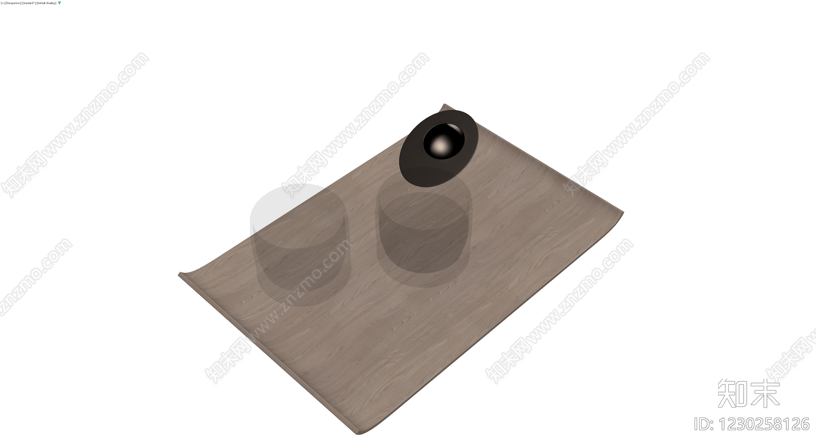 木纹造型托盘3D模型下载【ID:1230258126】