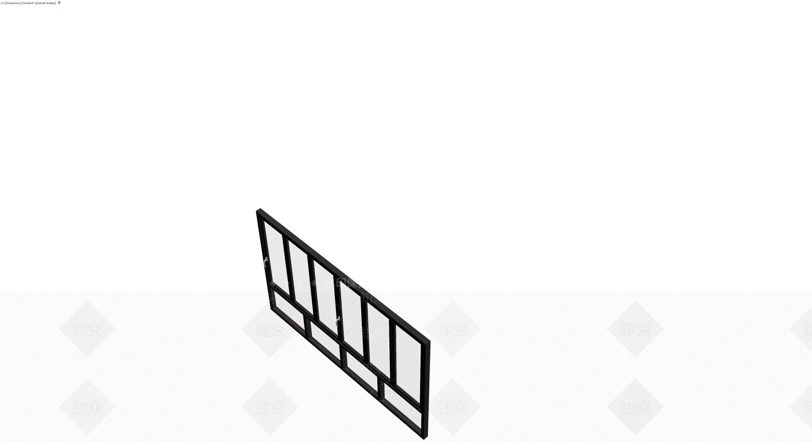 黑色多格隔断屏风3D模型下载【ID:1230371797】