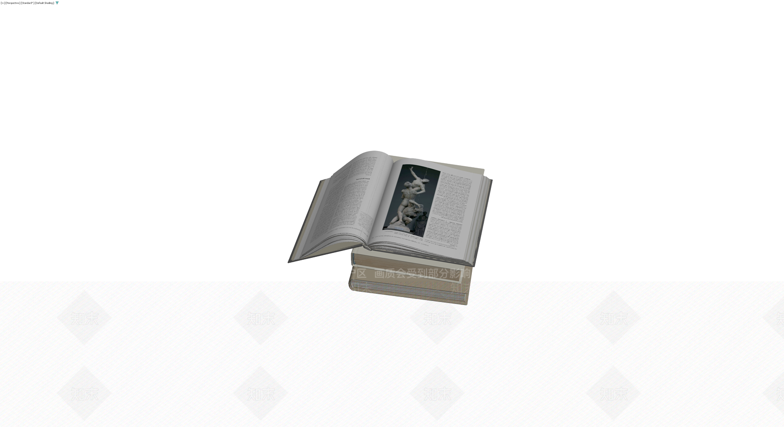 书籍堆叠组合3D模型下载【ID:1230187662】