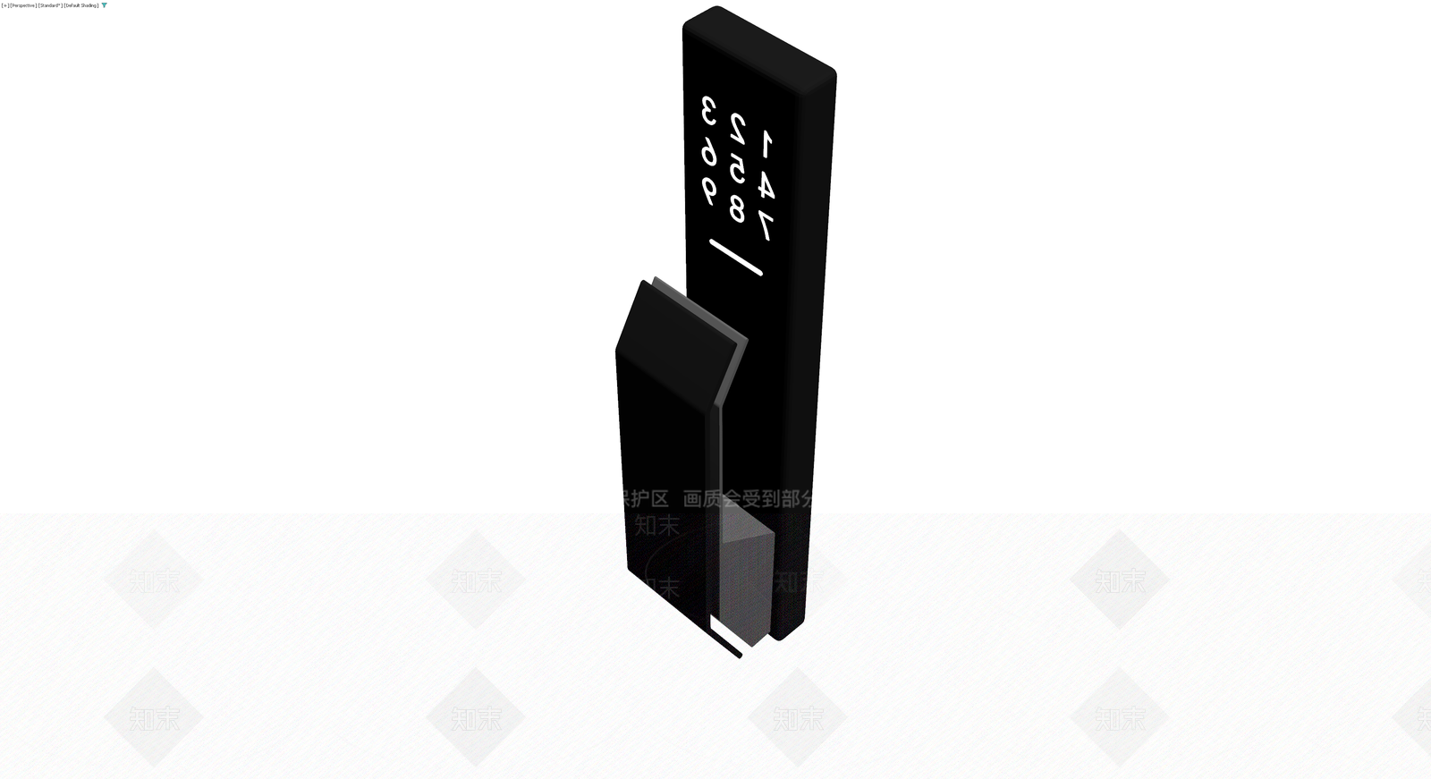 黑色智能门锁3D模型下载【ID:1230744049】