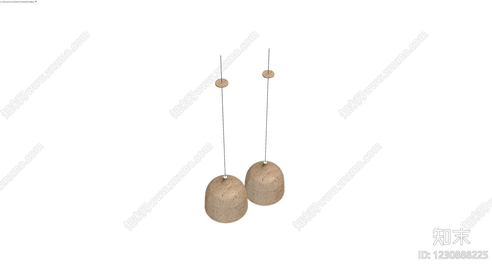 藤编吊灯组合3D模型下载【ID:1230888225】