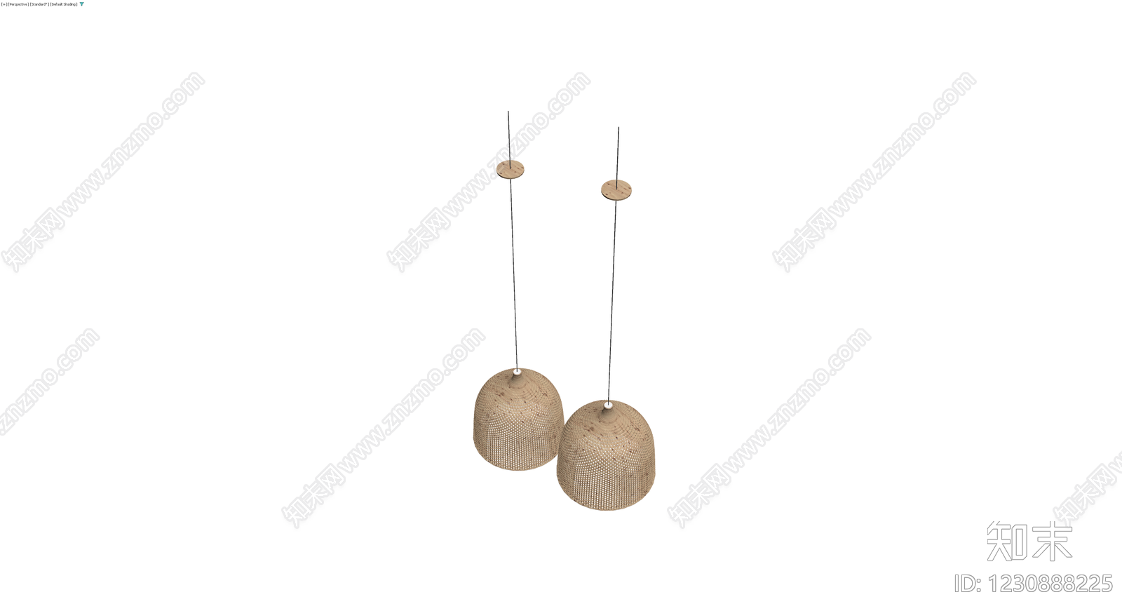藤编吊灯组合3D模型下载【ID:1230888225】
