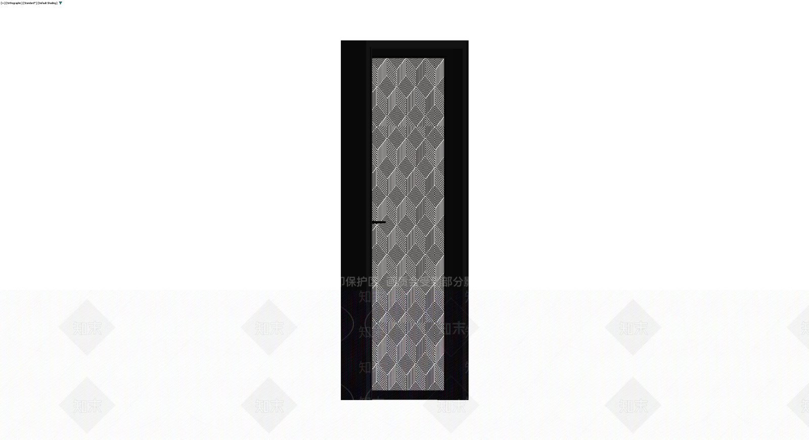 黑色几何纹理门体3D模型下载【ID:1230584839】