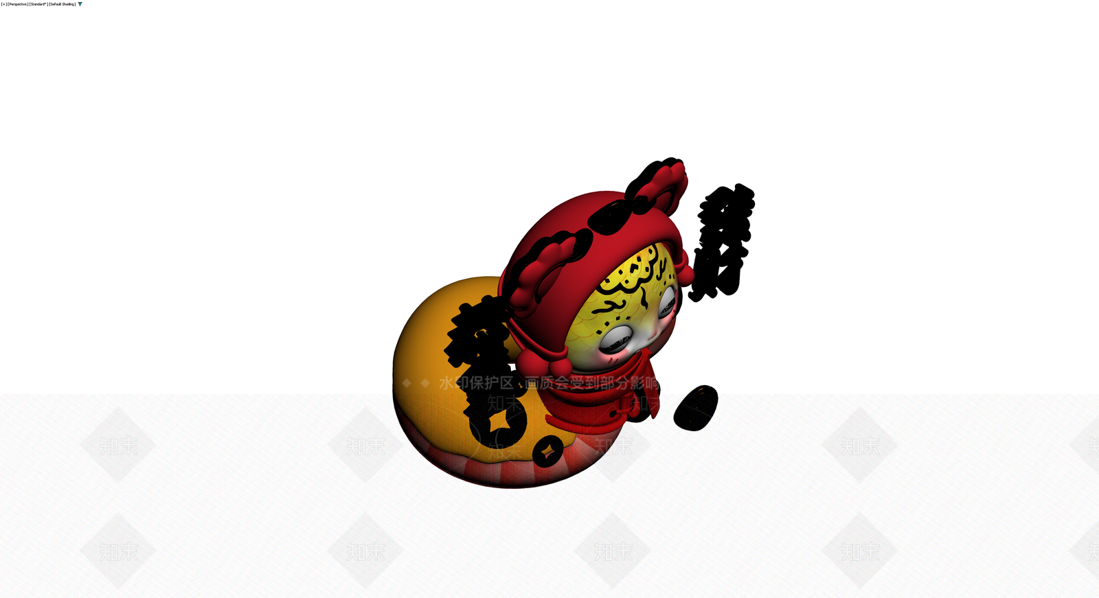 财神蛇造型摆件3D模型下载【ID:1230671025】