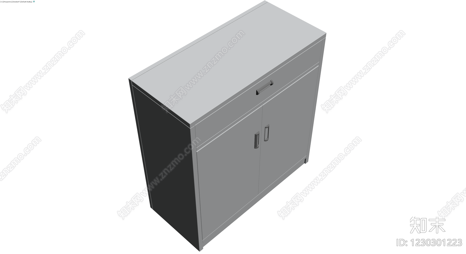 灰色单门储物柜3D模型下载【ID:1230301223】