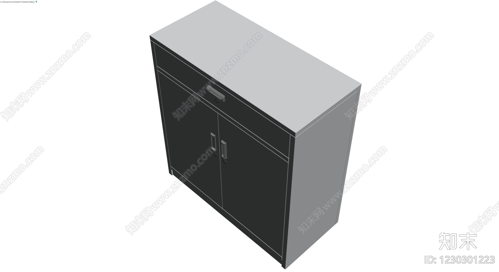 灰色单门储物柜3D模型下载【ID:1230301223】