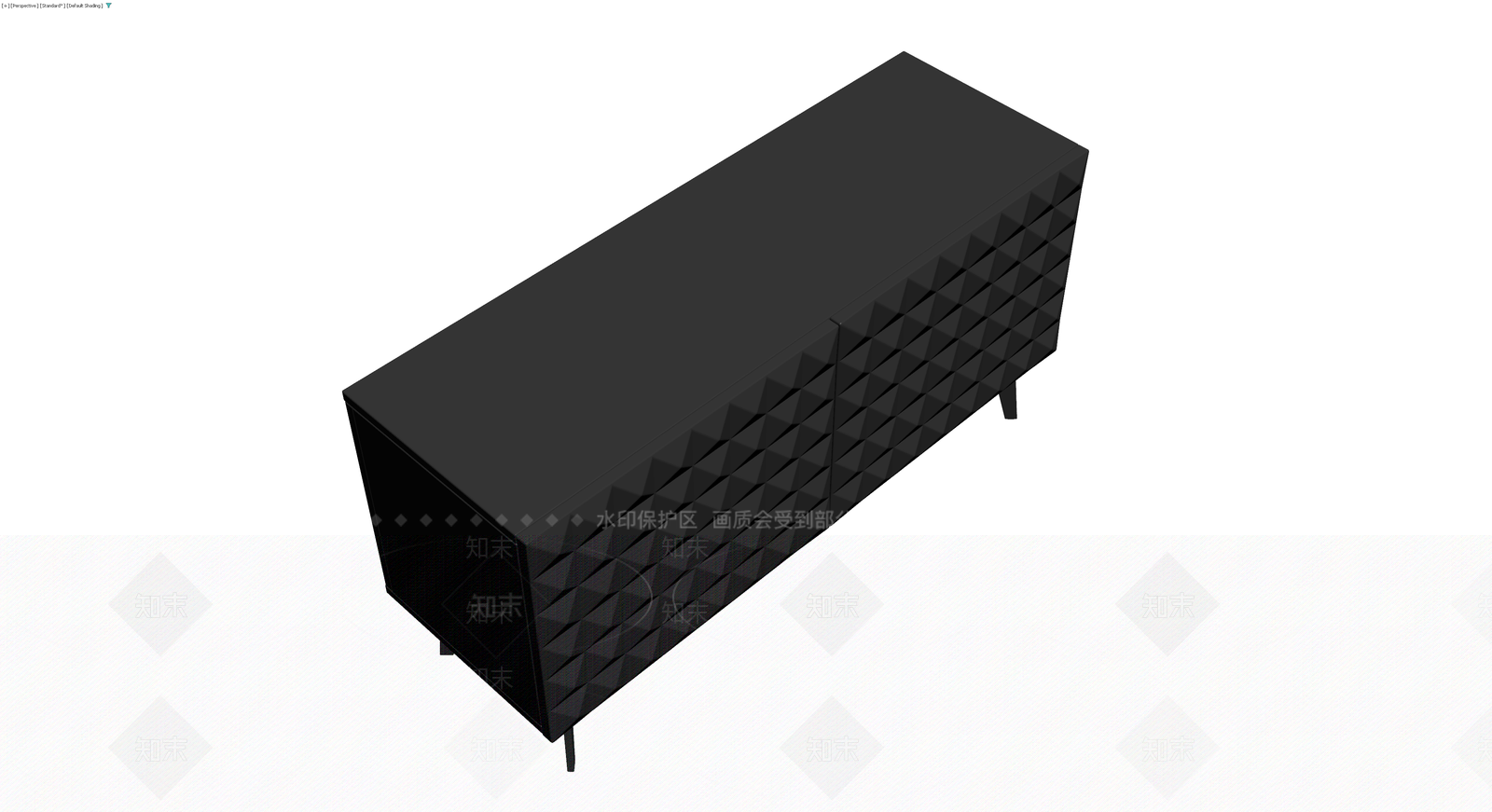 黑色几何纹理柜体3D模型下载【ID:1229970608】