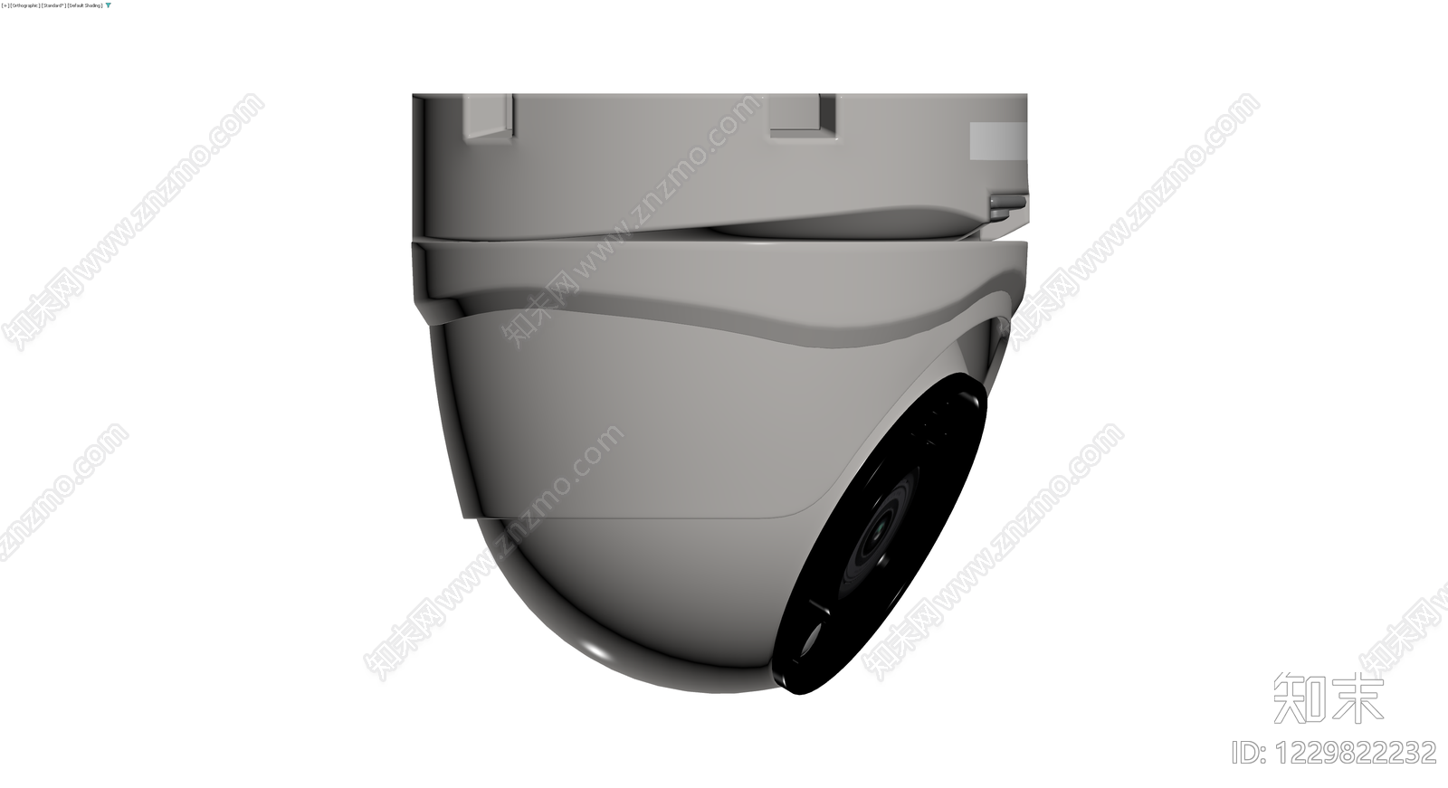半球形安防监控摄像头3D模型下载【ID:1229822232】