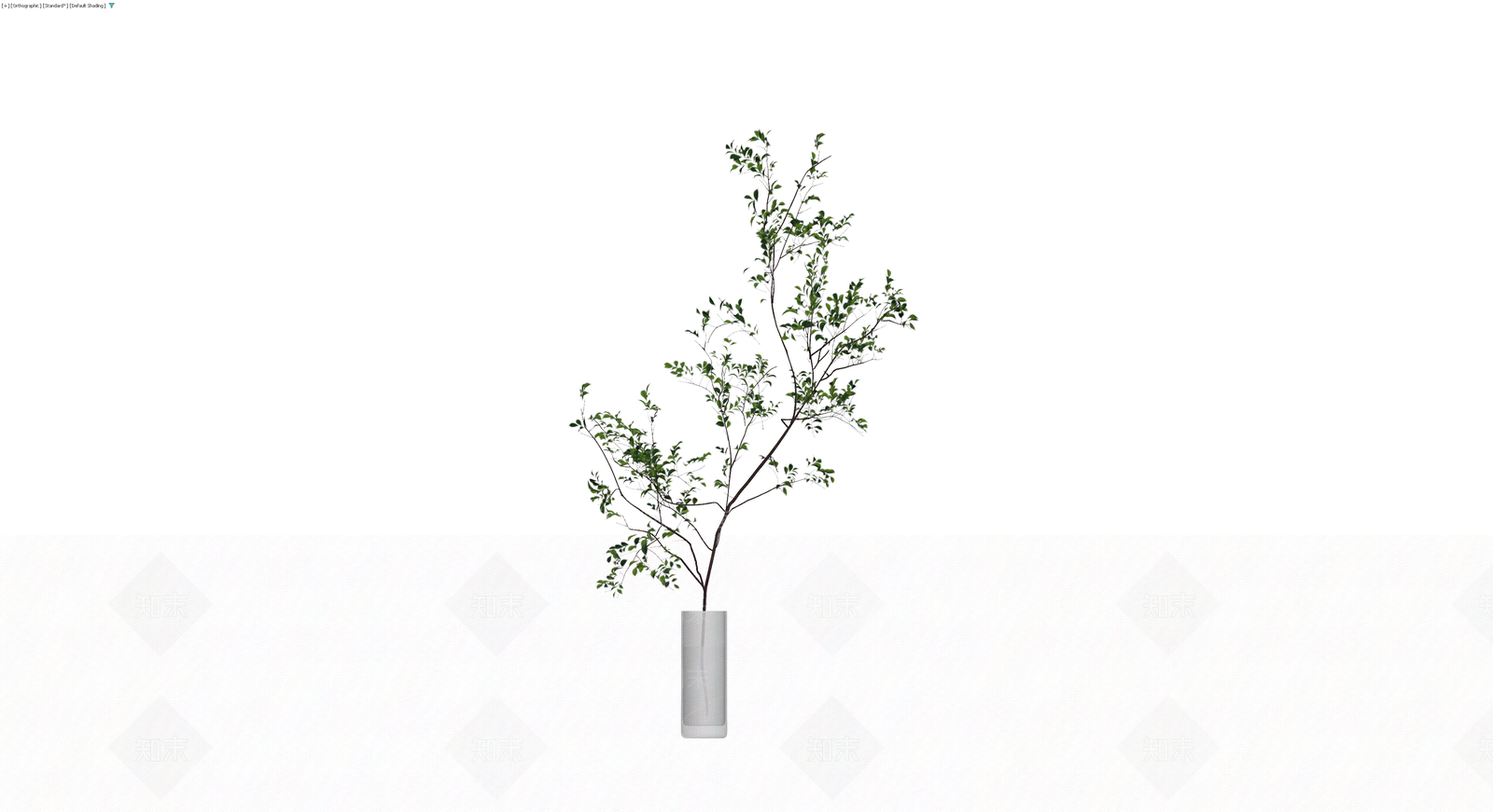 透明玻璃花瓶绿植组合3D模型下载【ID:1230331116】