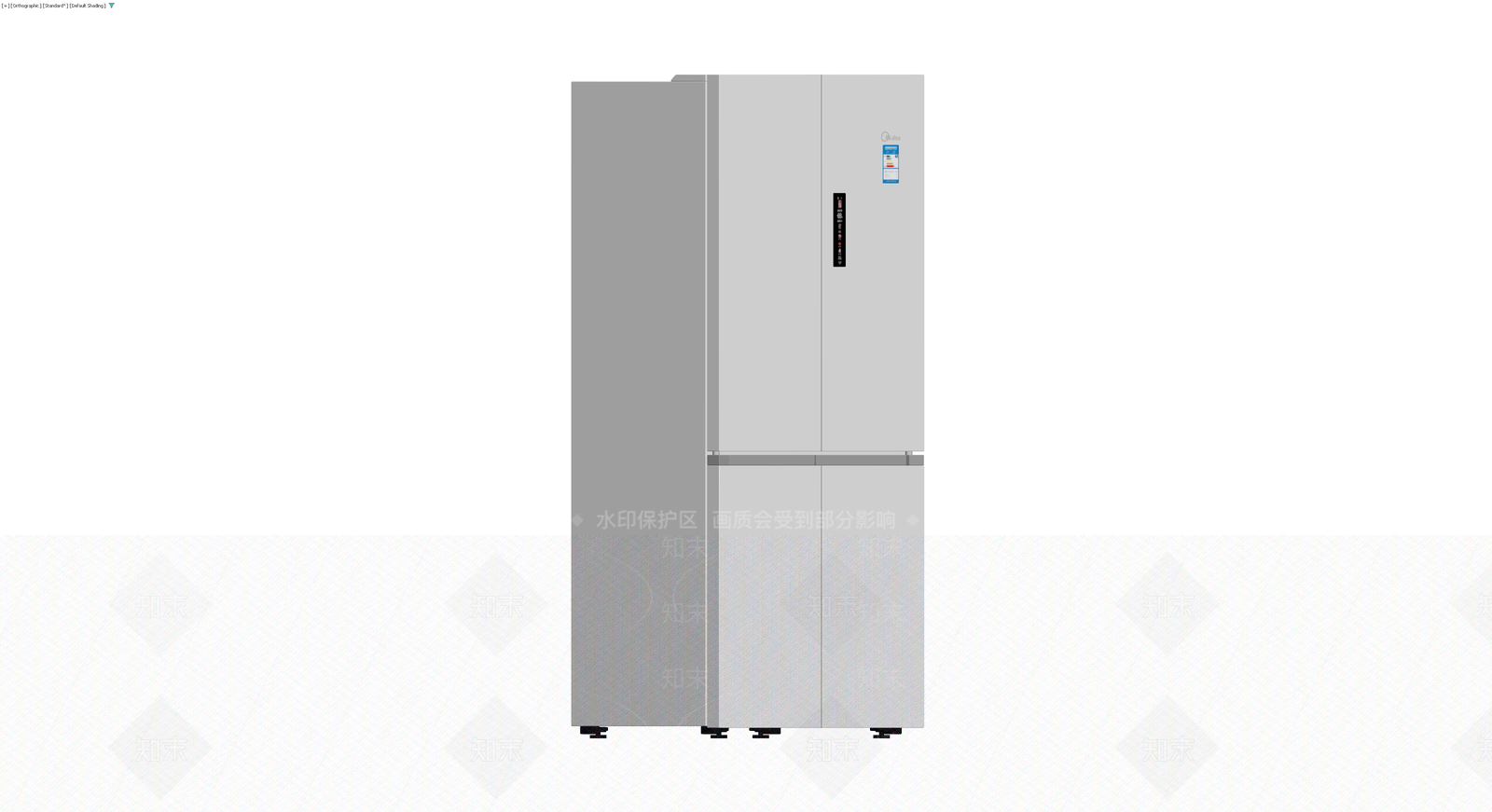 银灰色多门冰箱模型3D模型下载【ID:1230771445】