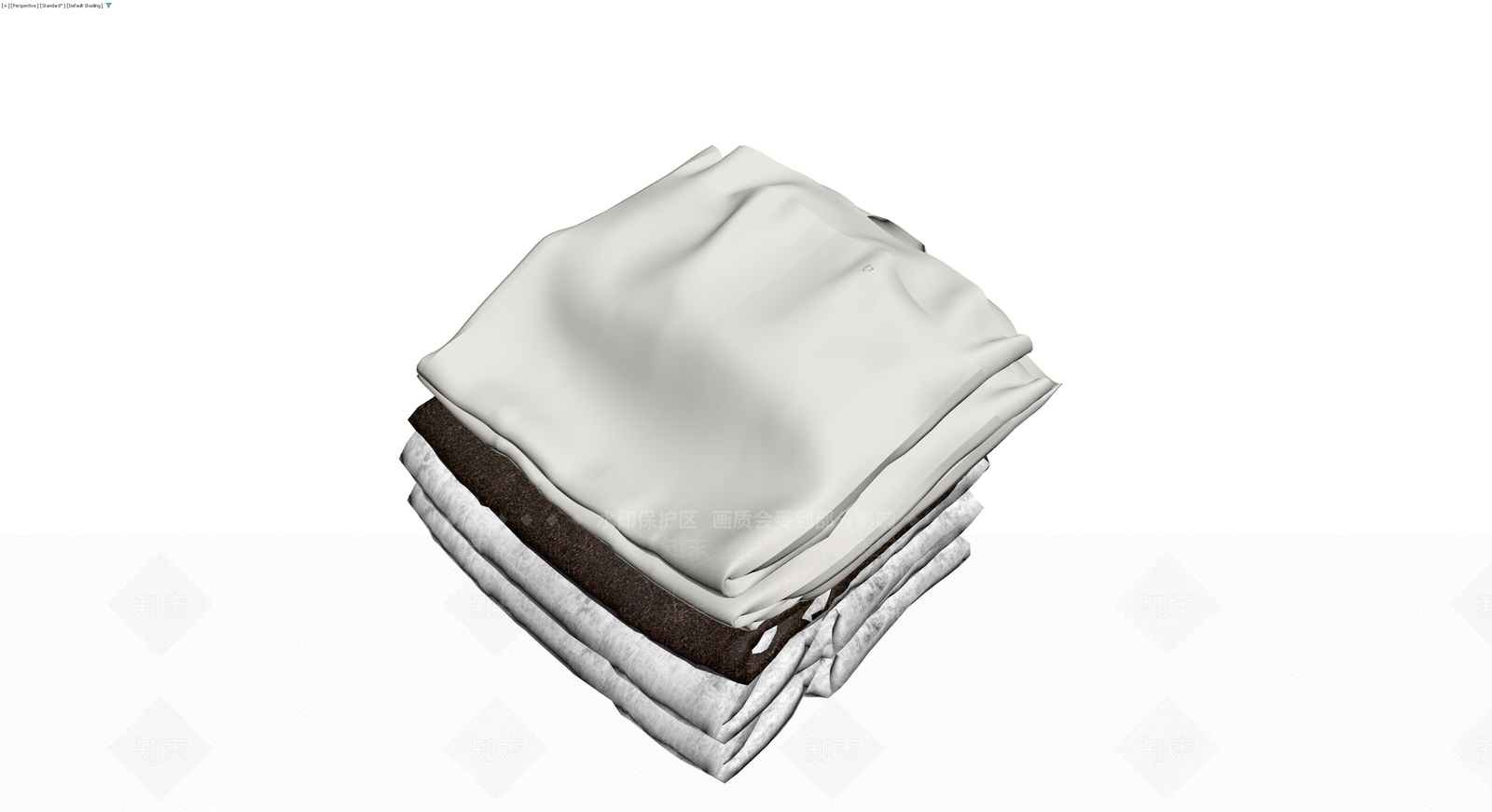 叠放布料与海绵组合3D模型下载【ID:1229886418】
