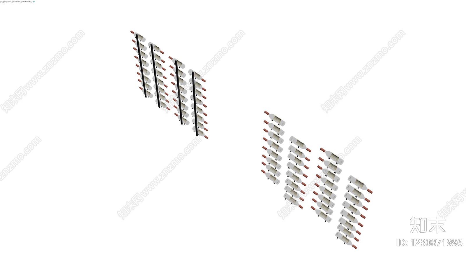 成品红酒架组合3D模型下载【ID:1230871996】