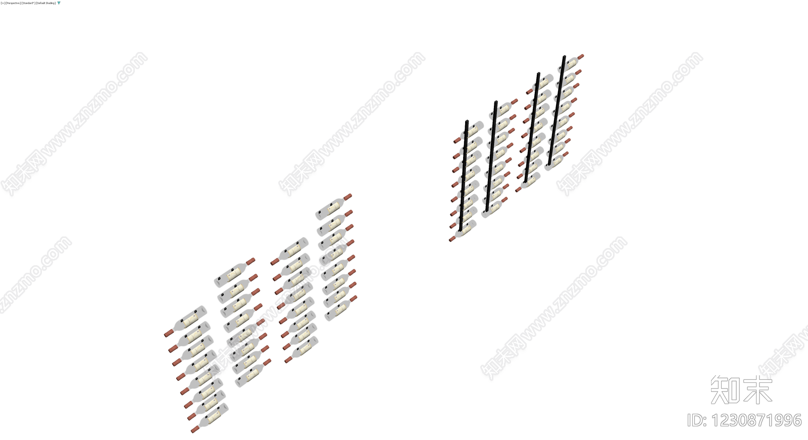 成品红酒架组合3D模型下载【ID:1230871996】